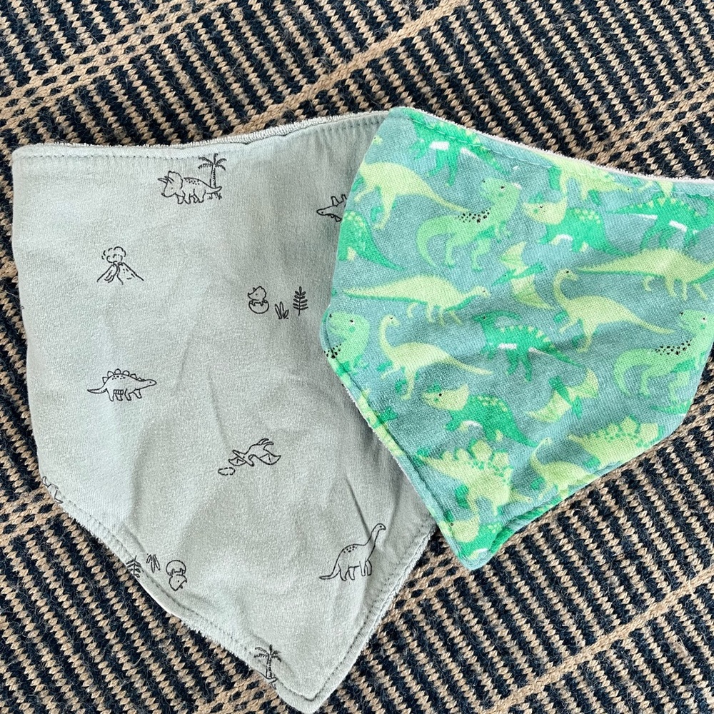 Dino bibs never worn